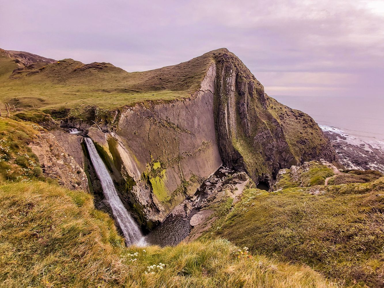 MILFORD WATER SPEKES MILL MOUTH WATERFALL DEVON