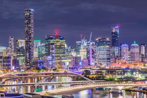 Brisbane city night skyline | Queensland | Australia