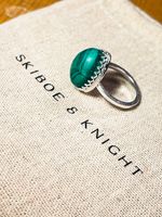 Malachite and Sterling silver ring