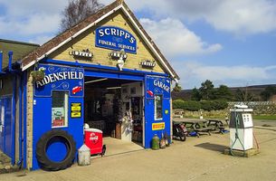Scripp's Garage & Funeral Services (from the TV Series 'Heartbeat'), Goathland, Yorkshire