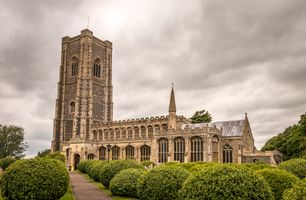 St Peter and St Paul's Church in the Idyllic historic village of Lavenham, Suffolk, UK
