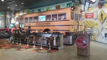 School bus diner truck stop 