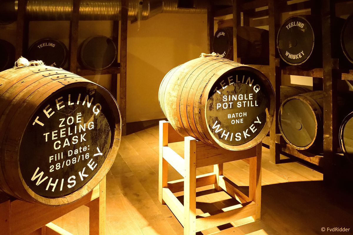 Whiskey casks on display (Teeling distillery, Dublin, Ireland)