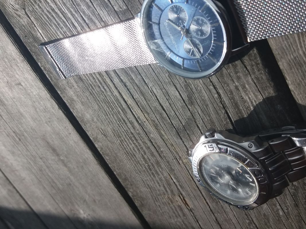 Silver stainless steel watch