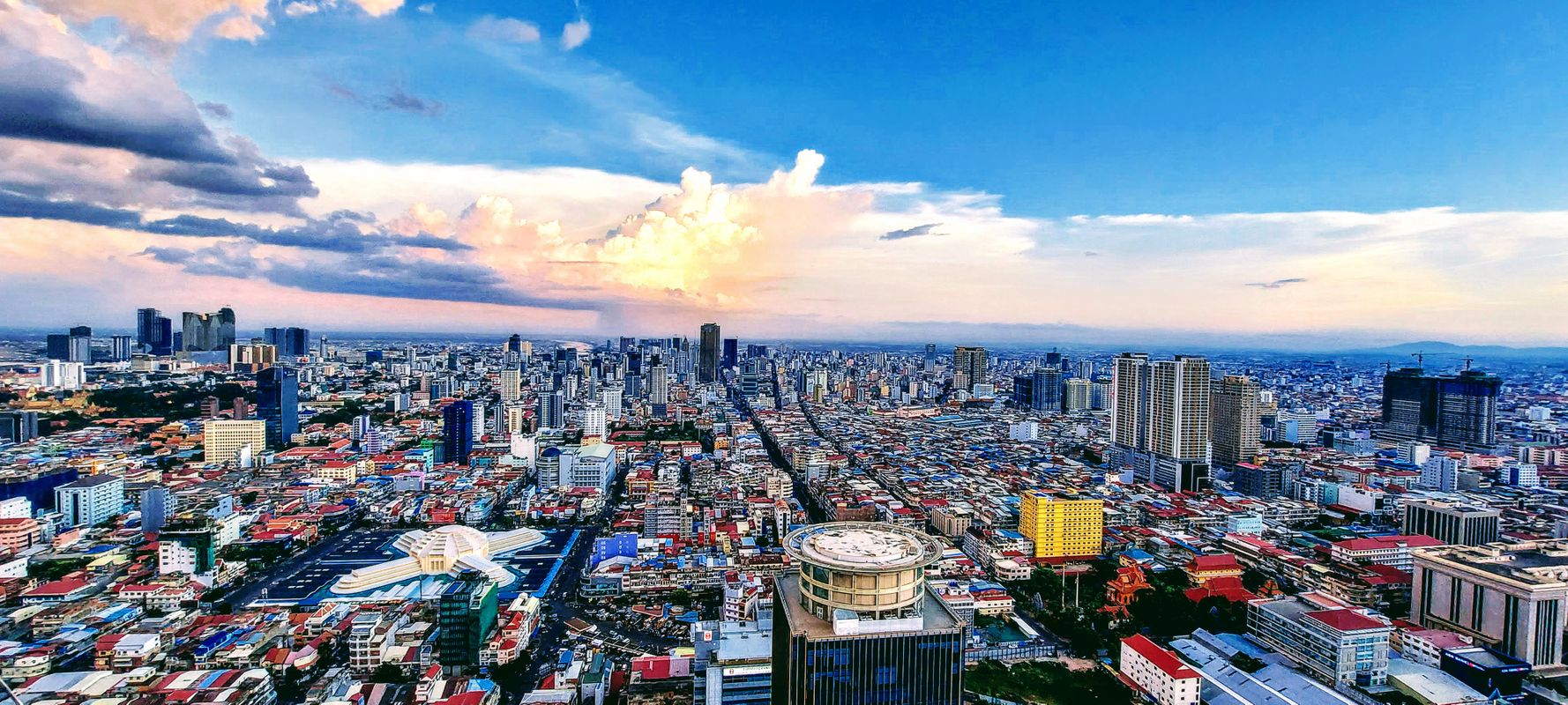 Aerial view of Phnom Penh