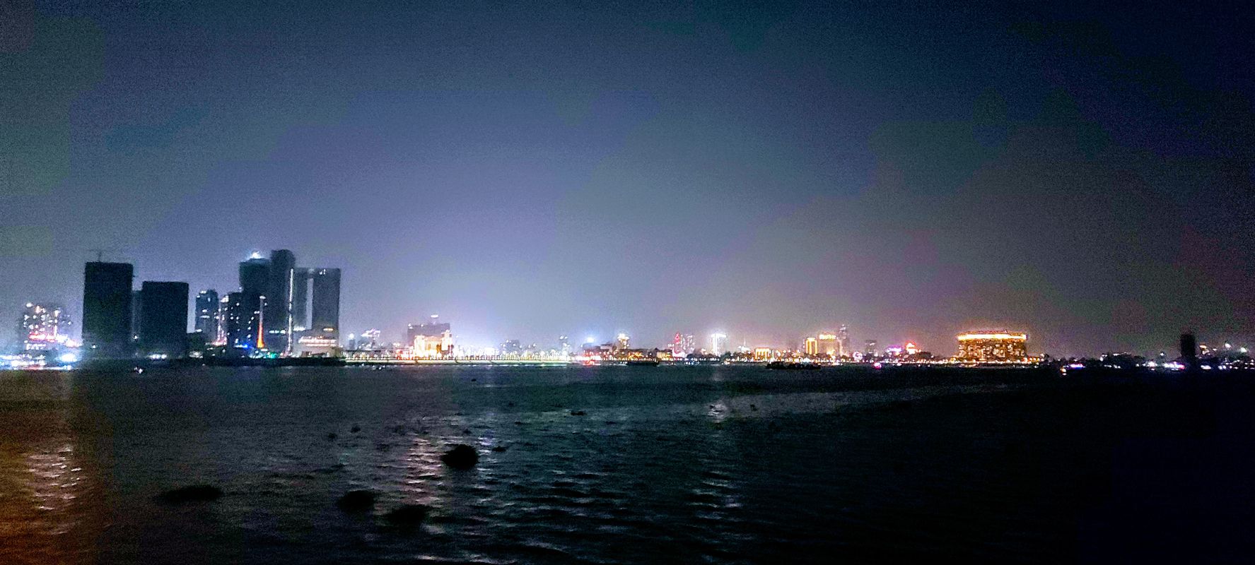 Phnom Penh skyline by night