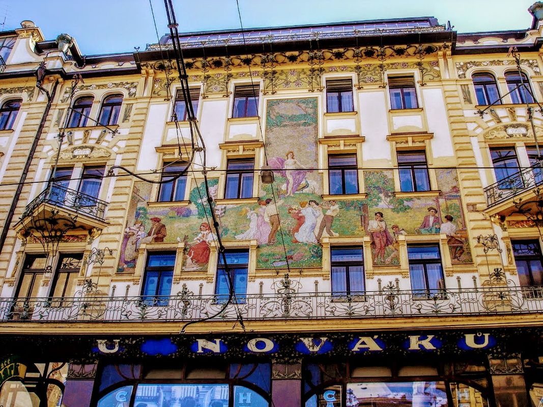 Beautiful facade in Prague