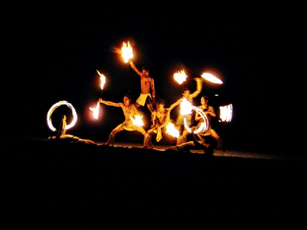 Fire dancers on the beach, Koh Chang