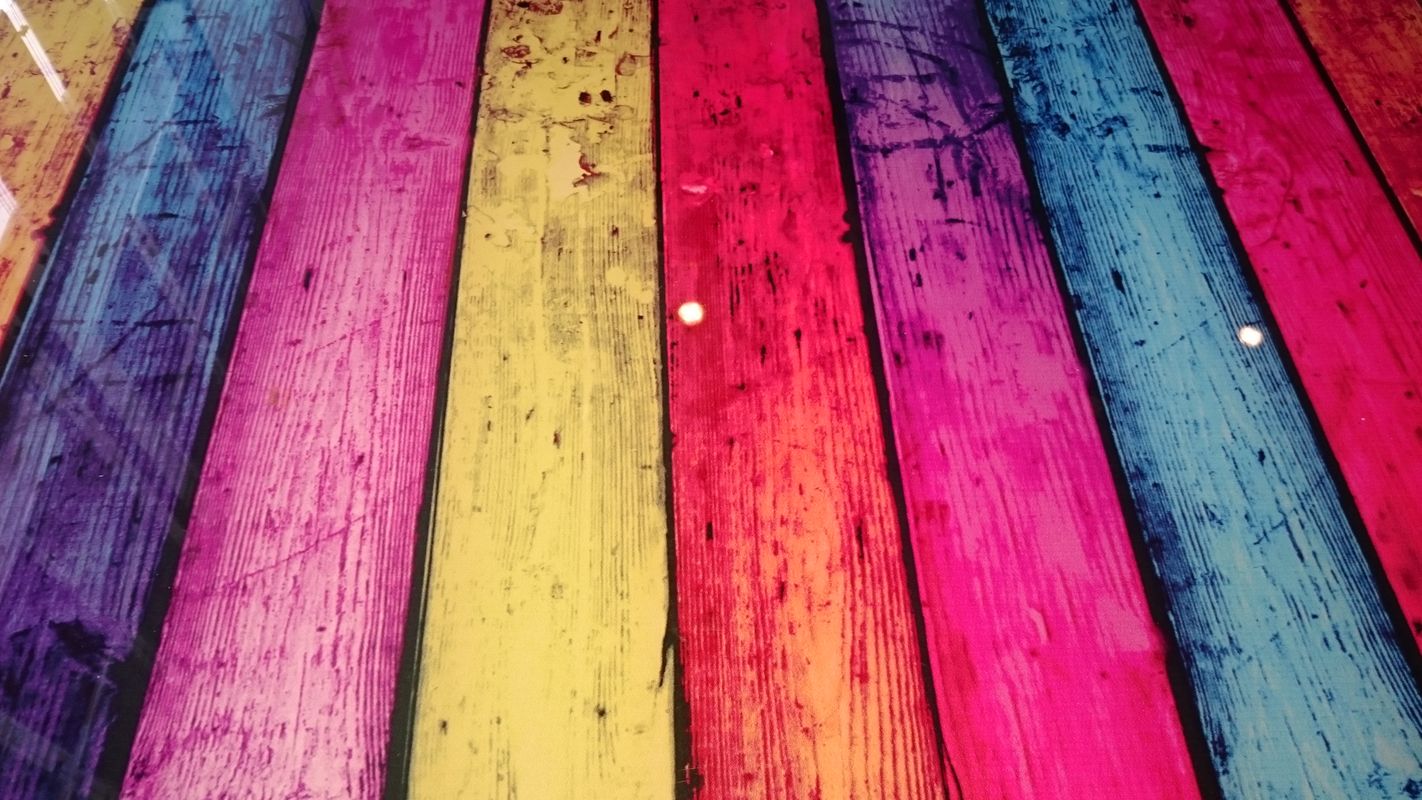 Multicoloured wooden planks
