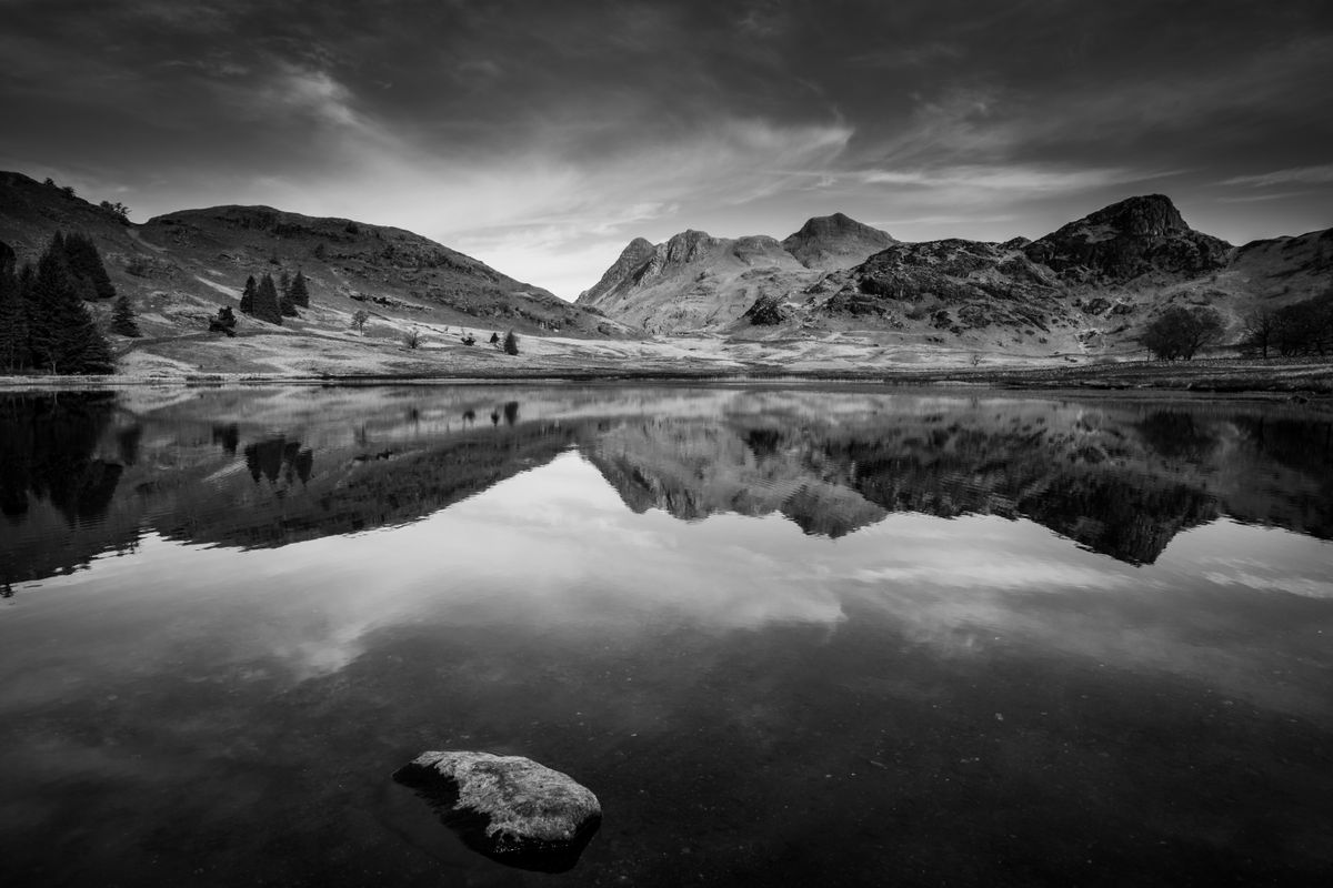 Blea  tarn reflections in the lake district 