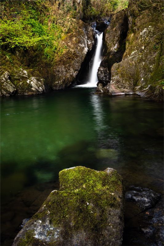 Rydal hall waterfall  Ambleside, Lake district Cumbria. 