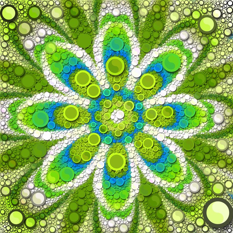 Digital Art ~ Kaleidoscopic Design with Circles ~ 022522.1
