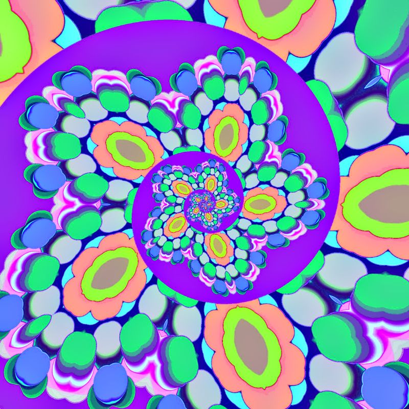 Purple Penta-Spiral Abstract Pattern ~ 0211622.1