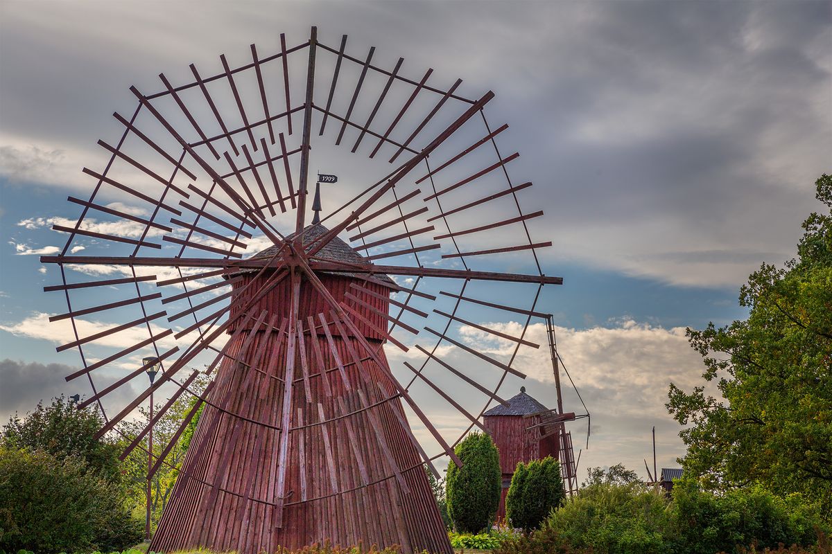 Old windmills in Uusikaupunki