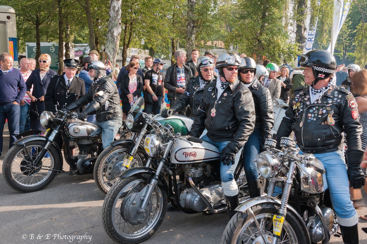 A picture of some1960's Rockers taken at Goodwood Revival held every year. 