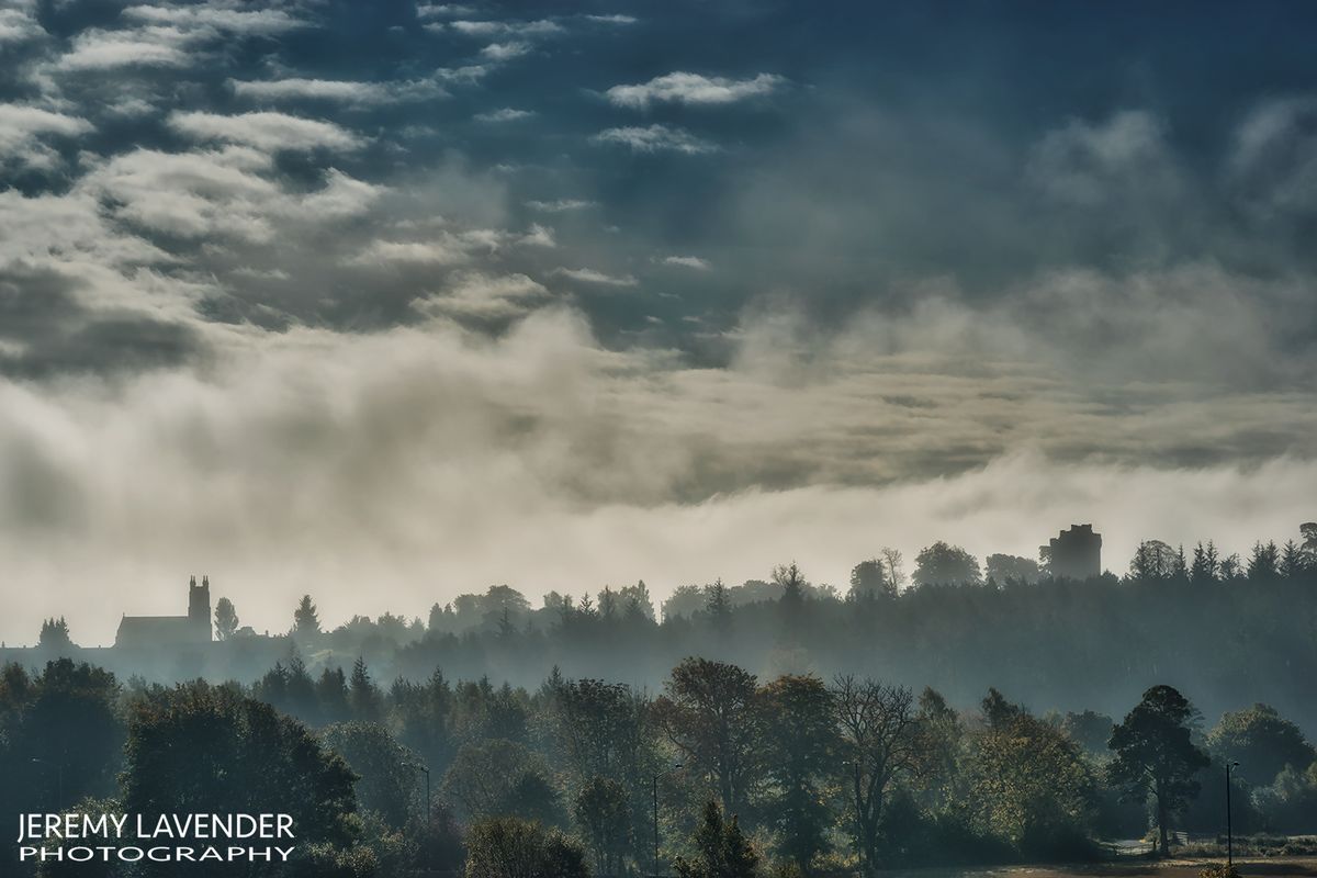 Foggy morning over Clackmannan