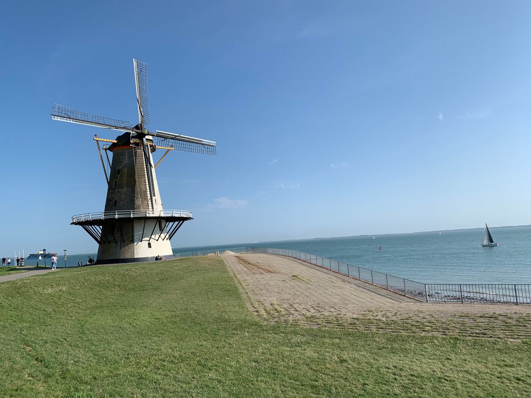 Windmill on the North Sea in Vlissingen - Netherlands
