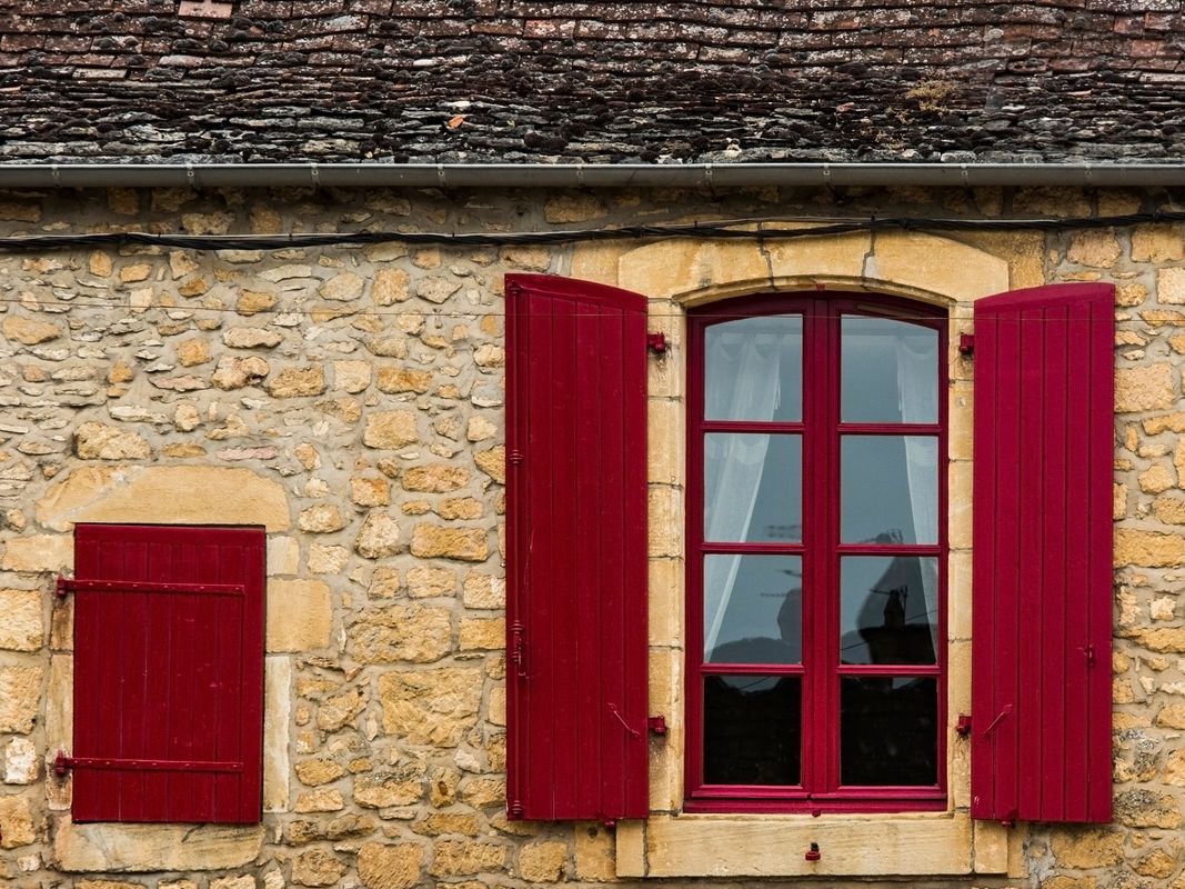 Burgundy window