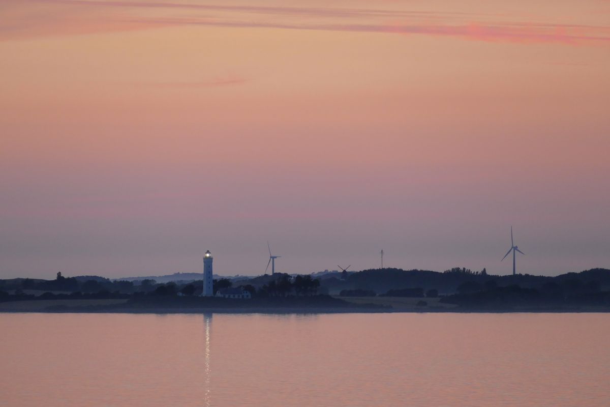 Keldsnor Lighthouse after Sunset