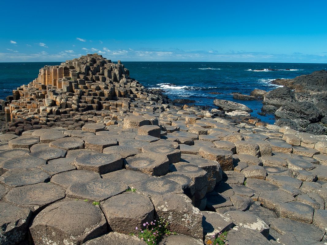 Hexagonal Basalt Columns at The Giant's Causeway, Northern Ireland