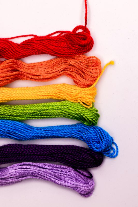 Rainbow of thread 