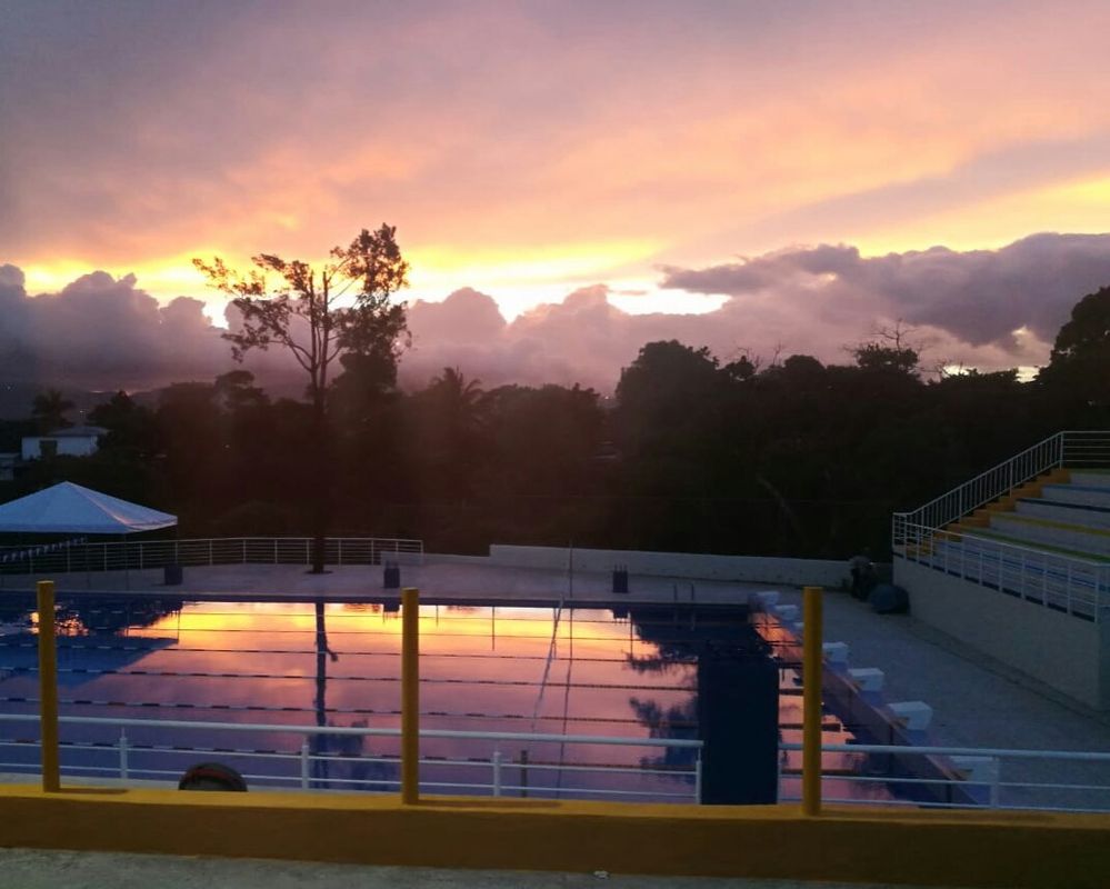 Swimming Pool Sunset
