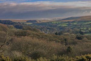 Gutter Tor overlooking Sheepstor Village and Church