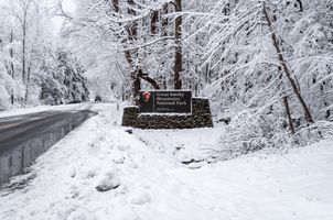 Great Smoky Mountains National Park, Townsend, TN. Snow Scene, White Christmas, Winter Wonderland