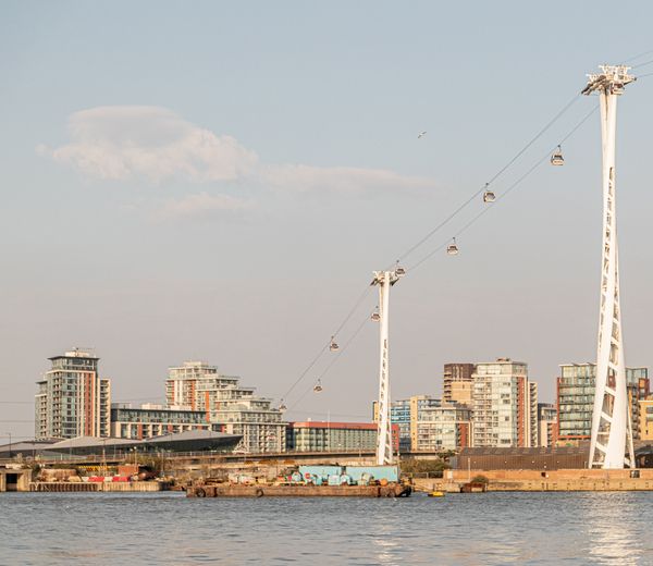 View of London and Cable Cars.