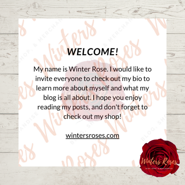 Winters Roses Blog, Shop, and Merchandise! All In One!