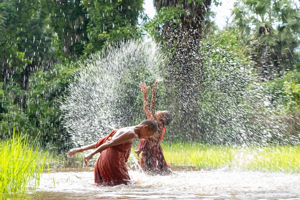Novice Monks Playing