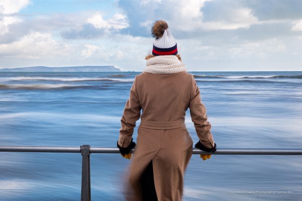 Woman Admiring The Waves