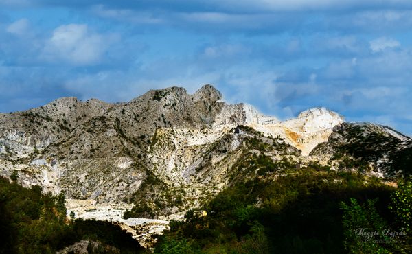 Beautiful Mountains of Carrara in Tuscany, Italy