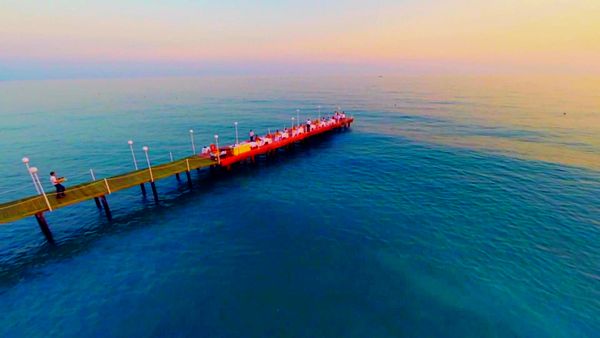 Bridge in the sea