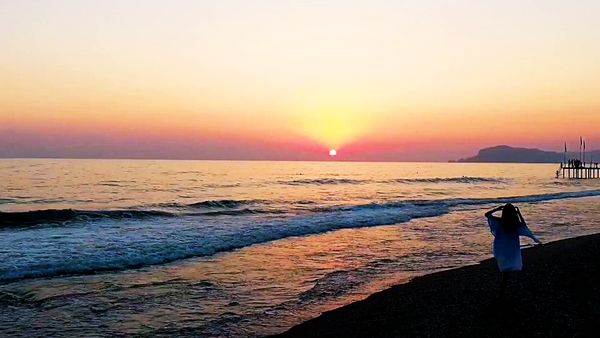 Alone on the beach