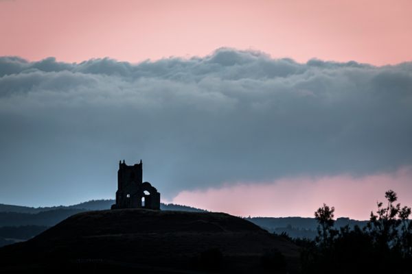 Ruined church on a hill-9527