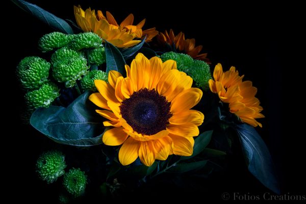 Sunflower with African Marigold