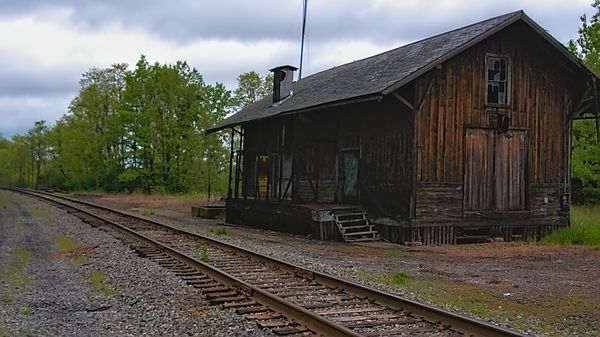 Old-time Train Station at Watkins Glen