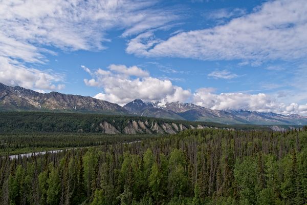 Matanuska River Valley and Chugach Mountains