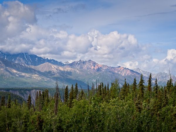 Matanuska valley to Chugach Mountains, Alaska, USA