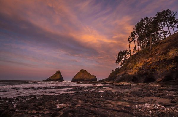 Sunrise at Heceta Head Beach Oregon Coast