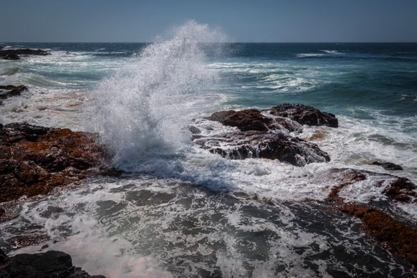Wild Crashing Waves Yachats Oregon