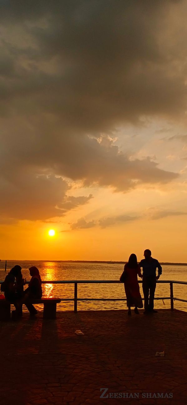 Sunset with couple.