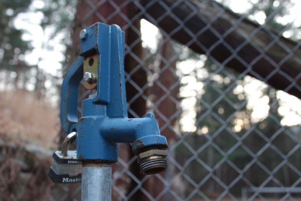 Stay Thirsty, My Friend! Locked Water Pump in Lost River State Park, Hardy Country, West Virginia, USA