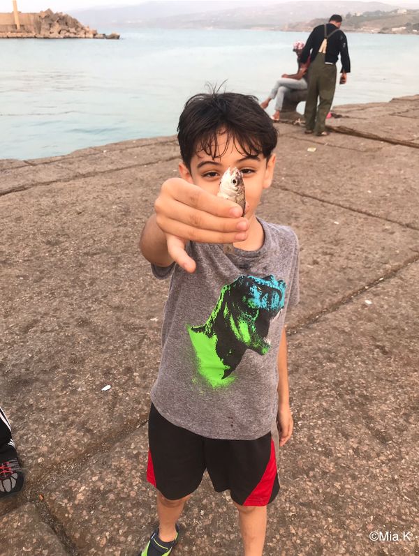 Child Caught a fish