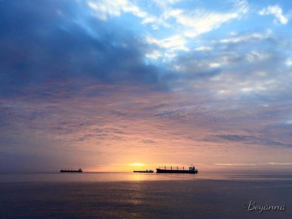 Sunrise with Ships