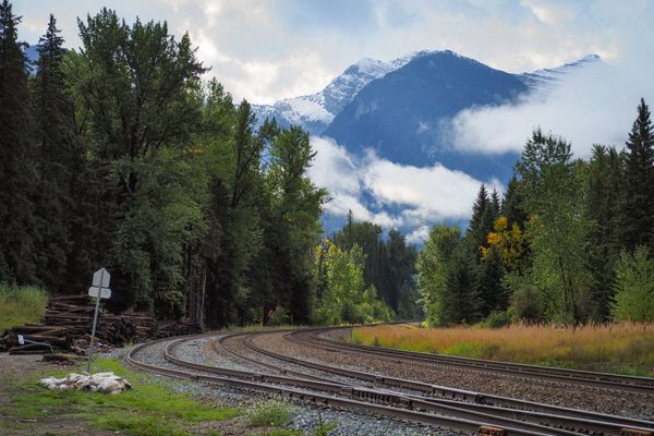 Tracks into the mountains