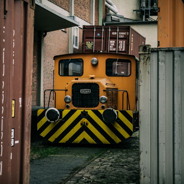 Train between container