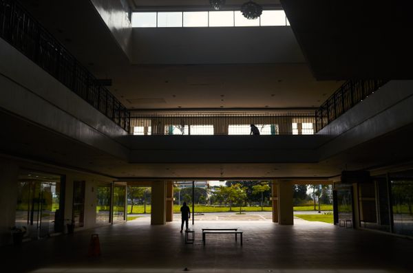 Empty mall goers