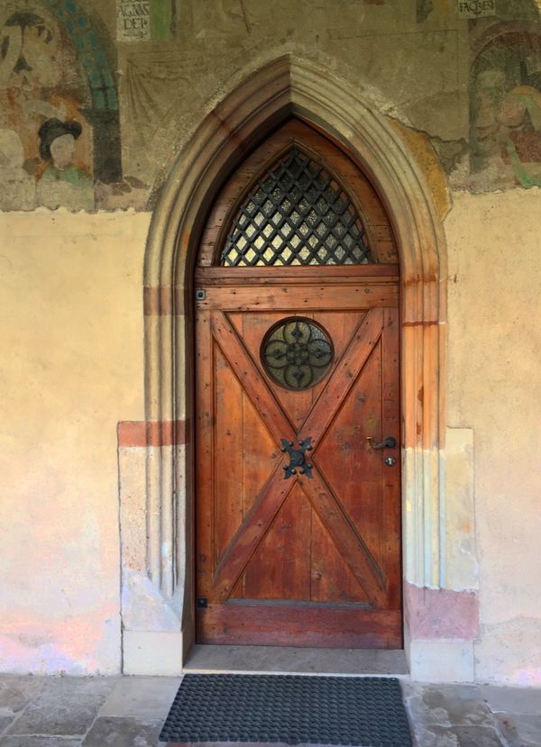 Church door in Italy